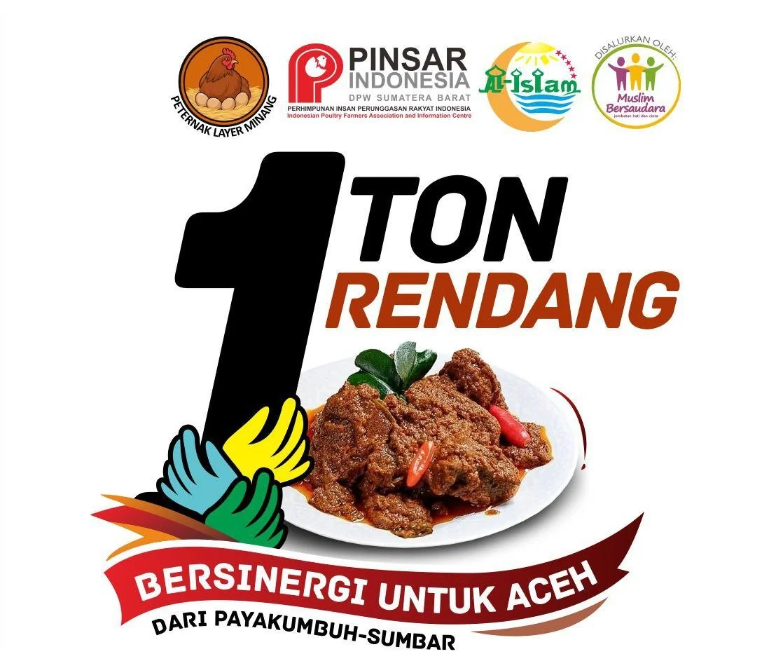 Muslim Bersaudara Sehati Kirim 1 Ton Rendang ke Aceh