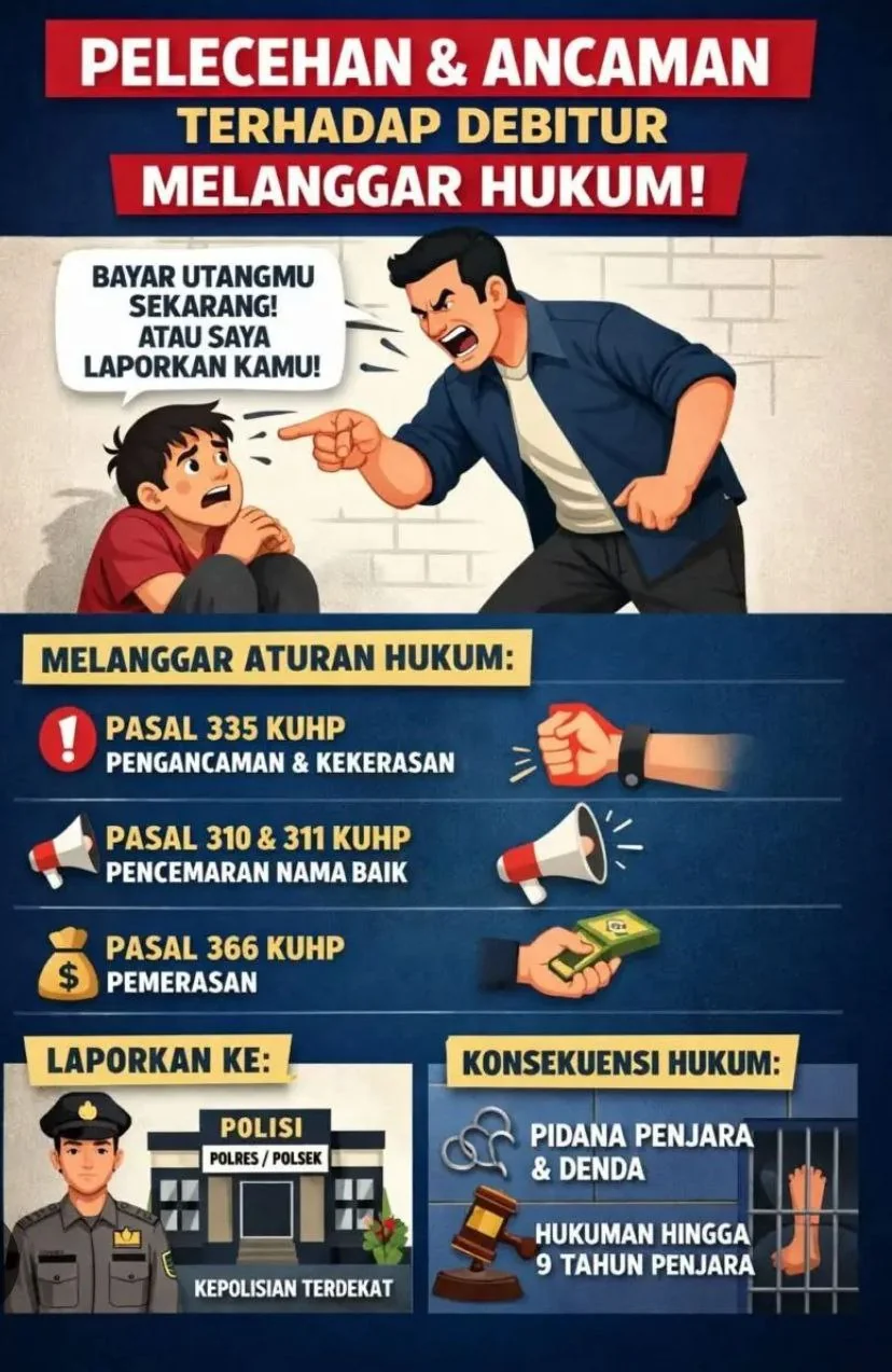 Pelecehan dan Pengancaman Debitur Dinilai Langgar Hukum, Praktik Penagihan Kasar Disorot Publik