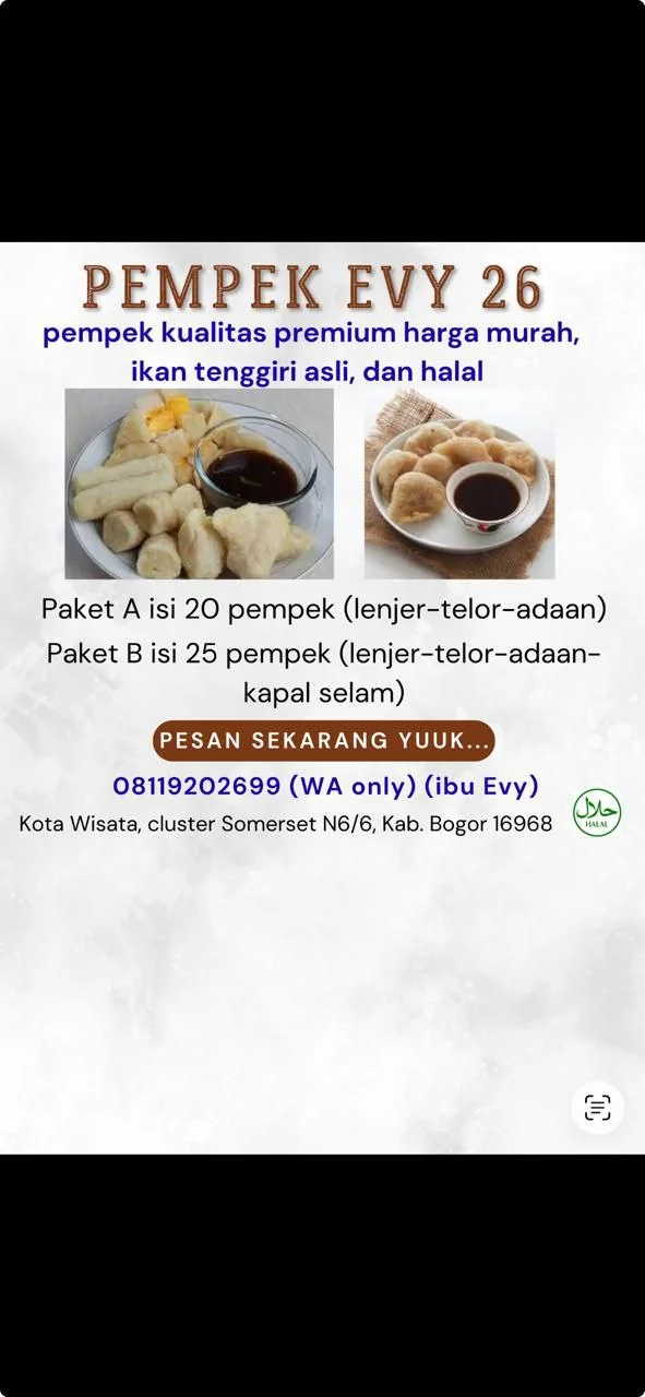 Pempek Evy 26 Tawarkan Rasa Premium, Harga Hemat